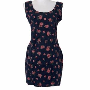 Denim Co denim sleeveless dress roses